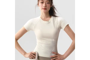 Summer Quick-drying 100% Nylon Women's Short-sleeved Sports Running T-shirt for Yoga & Pilates Training Self-cultivation Fit