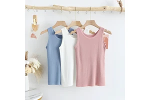 2024 New Simple Line Loose Sleeveless Blouse Top Women's Fashionable Ins Yoga Vest with Elastic Skin-Friendly Align Tank Style