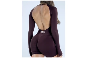 Women's Breathable Printed 1-Piece Spandex/Nylon Sleeveless Sports Suit Elastic Waist Logo Front Wholesale Fitness Gear Yoga Set