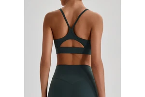 Custom logo Cross Back Sports Bra Buttery Soft Moisture Wicking Yoga Crop Top Breathable Athletic Wear for Women 4136