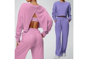 XW-6008 Women Long Sleeve Sports Fitness Solid Color Workout Tops Breathable Quick Dry Open Back Yoga Hoodie Custom