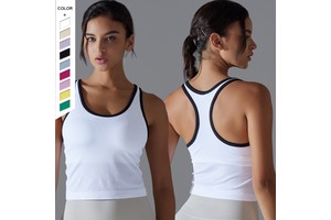 2024 New Yoga Back Fitness Running Breathable Striped Tank Top Quick Drying Fitness Clothes Sexy Slim Fit Top for Women
