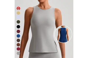 Breathable Lightweight Four-Way Stretch Quick Dry Yoga Shirt Compression Fitness Vest Top Sleeveless Sports Tank Top for Women