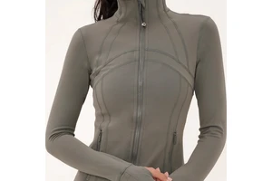 Ivory Loom Sweden: Zip-Front Jacket Built on Polyester/Spandex Brush Back Fleece