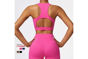 Women's Recycled Crop Top Vest Custom Blank Recycled Material Sports Bra Tight Fitness Yoga Bra for Women