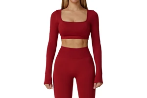 Fashionable Quick Dry Fitness Long Sleeve Slim T-Shirt Sexy High Strength Breathable Tight Sports Yoga Top