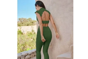 Women's Backless Hollow-Out Sleeveless Vest Yoga Wear Tight Comfortable Breathable Full-Length Outerwear Top Fitness Yoga