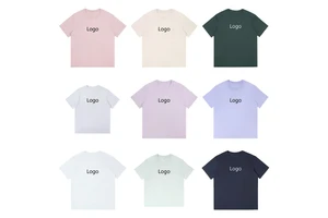 Blank Solid Color Women Girls Yoga Wear Soft Round Neck Oversized T-shirts