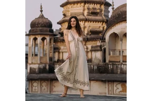 2026 Top Trendy Boho Mini Dress Sleeveless with Flowy Design Natural Waist Summer Yoga Dress at Cheap Price