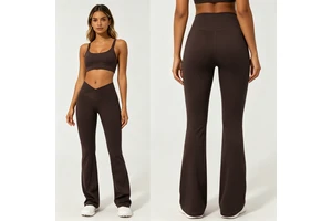 Hot Selling Skin Friendly Nylon Custom Fit Hip Lift 450g Casual Sports Flare Yoga Pants for Indoor Exercise Daily Casual Sports