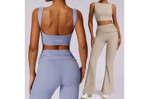 Custom Logo Women Casual Boat Neck Sport Gym Yoga Vest Top Femme Breathable Solid Fitness Blouse Quick Dry Workout Clothing