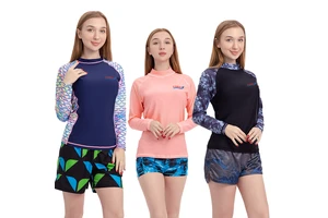 Women Long Sleeve Rash Guard Surf Shirt High Quality Beachwear Fitness Large Size Rash Guard Bathing Suit Women Custom Rashies