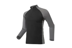 Breathable Elastic Half-zip Stand-up Collar Fleece Pullover Yoga Wear Sportswear Quick-drying Shirt Long-sleeve T-shirt