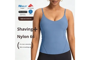 Women's Sports Vest with Chest Pads Quick-Dry Spandex/Nylon Plus Size Breathable Crew Neck Regular Fit for Fitness Yoga