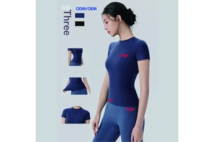 Flattering Waist Shaping Short Sleeve Yoga Top, Breathable Versatile Outerwear Women Active T-Shirt for Daily Errands Running