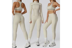 Active Wear Gym 3 Pieces Yoga Sets Fitness Sportswear Workout Sets for Women Quick Dry Gym Fitness Set