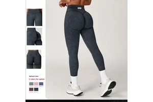New High Waist Sand Wash Seamless Activewear Leggings Push Up Mujer Scrunch Butt Leggings Gym Clothes Women'S Yoga Leggings