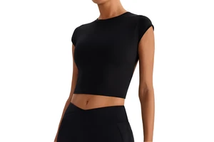 Women's Plus Size Four-Way Stretch Breathable Yoga T-shirt Tops Spandex/Nylon Fabric Skinny Fit Short Sleeves Sports Running