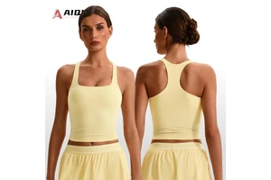 2208 Brushed Beautiful Back Yoga Vest Quick-Drying High Support Crisscross Straps Sports Bra