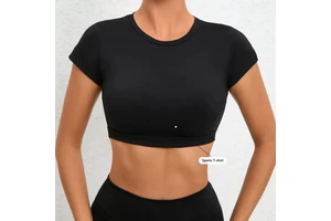 Wholesale S-L Yoga Clothes Tight Fitting Quick Drying Exercise Yoga Tops Outdoor Running Beautiful Back Fitness T-shirts