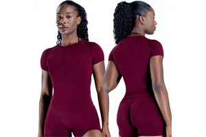 Women's Short Sleeve Sport Top Lightweight Gym Crop Top Yoga Tight Spandex/Nylon Shirts