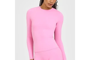 Women's Long Sleeved Crop Top with Hollowed Out Back Design Yoga Shirts for Sports Running Fitness Yoga Top