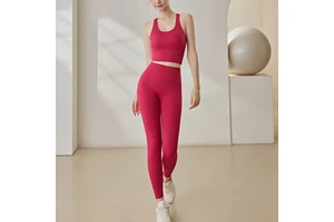 Women Cross Back Longline Yoga Tank Top Breathable Recyclable Quick Dry Seamed Sports Bra Crop Top Gym Workout Running Fitness