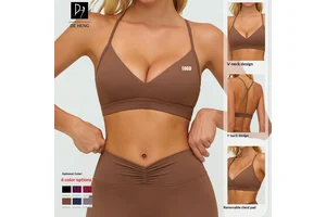 Custom Logo Workout Plus Size Adjustable Yoga Bra Comfortable Yoga Quick Dry Gym Thin Strap Fitness Women Backless Sport Bra
