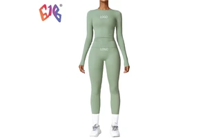 High Quality Women's Yoga Top Quick-Drying Long Sleeves Soft Breathable Sanding Skin Casual Sports Fitness Wear