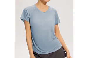 2025 New Quality Short-sleeved Clothes Women's Outdoor Yoga Breathable T-shirt Quick-dry Spandex Sports Mesh Patchwork T Shirt