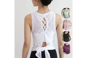 New Breathable Quick Dry Cover-up Tops Sports Sleeveless Sexy Loose Female Fitness Yoga Tank Tops