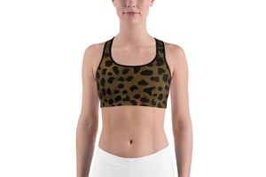 Yoga Sports Bra for Women Workout Crop Top Backless High Support Breathable Front Logo Padded Fitness Running Bra