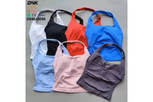 Impact Halter Top Gym Vest Woman Backless Tank Tops Push up Sport Bras Running Vest Workout Tops Activewear Yoga Clothing