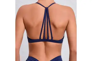 JY New Arrival Detachable Strap Yoga Gym Top Tight Quick-drying Breathable Spandex/Nylon Sleeveless Sports Yoga Bra for Women