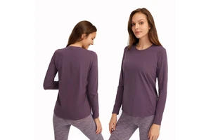 New Yoga Wear Loose Running Blazer Women Round Neck Long Sleeve Soft Light Fitness Yoga T-Shirt