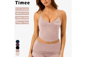 Halter Yoga Vest Running Sports Vest Backless Shock-absorbing Outdoor Fitness Top For Women