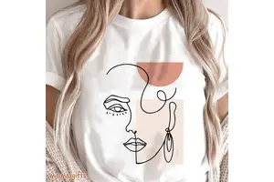 2024 Women's Casual Spandex/Cotton Printed T-Shirt Regular Fit Summer Short Sleeve Crew Neck Plus Size Comfortable Breathable