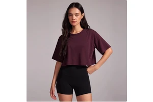 Manufacturer Breathable Fitness Sports T-shirt Soft Short Sleeve Running Yoga T-Shirt Solid Color Loose Sports Top for Woman