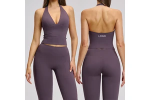 New Women Yoga Tops Naked Feel Soft Sleeveless Fitness Tank Top Gym Yoga Vest Custom Printed Spandex/Nylon Gym Tank Tops