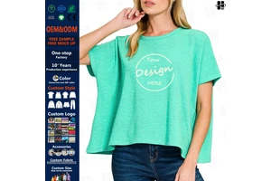 Custom Oversized Loose Fit Ladies Mositure Wicking Quick Dry Tshirt Screen Print Batwing Sleeves Polyester Spandex T Shirt Women