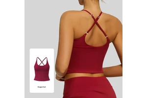 New Solid Pattern Simple Design Yoga Vest Breathable Spandex/Nylon Sleeveless Tank Top Sling Bra Sports Underwear for Women
