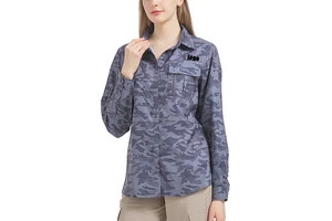 Custom Women's Plus Size UPF 50 Long Sleeve Waterproof Breathable UV Sun Protection Quick Dry Fishing Shirt Outdoor Hiking