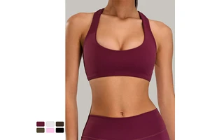 New Custom Women Gym Fitness Active Sports Wear Nude Feeling Double Strap Open Back Athletic Outdoor Yoga Bra For Women