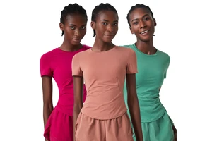 Women's Tight-fitting Sportswear Top, Short-sleeved Yoga Wear Top with a Slender Waist,slimming and Quick-drying Fitness T-shirt