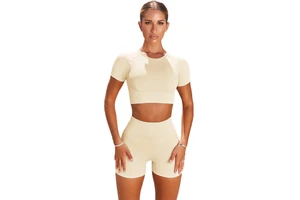 Factory Wholesale Seamless Yoga Tops - Soft Short-sleeved Custom Logos