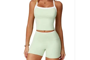 Gym Wear Clothes Two Piece Athletic Workout Sets For Women Matching High Waist Booty Lifting Shorts Gym Yoga Active Wear Outfits