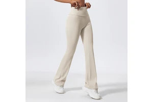 High Waist Yoga Pants Wide Leg Quick Dry Soft Fitness Workout Leggings Customizable for Daily Sports