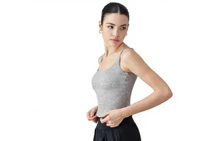 Nylon Ribbed Breathable High Support Yoga Tank Top Women's Crisscross Straps Beautiful Back Sports Bra