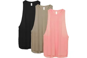 Custom LOGO Breathable Workout Tank Tops for Women Front Logo Running Gym Yoga Sport Shirts Loose Fit