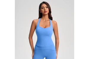 Logo Yoga High Elastic Halter Quick Dry Backless Womens Sleeveless Sports Bras